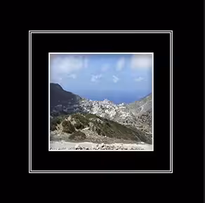 Φωτογραφία τοπίου με σκαφτό πασπαρτού